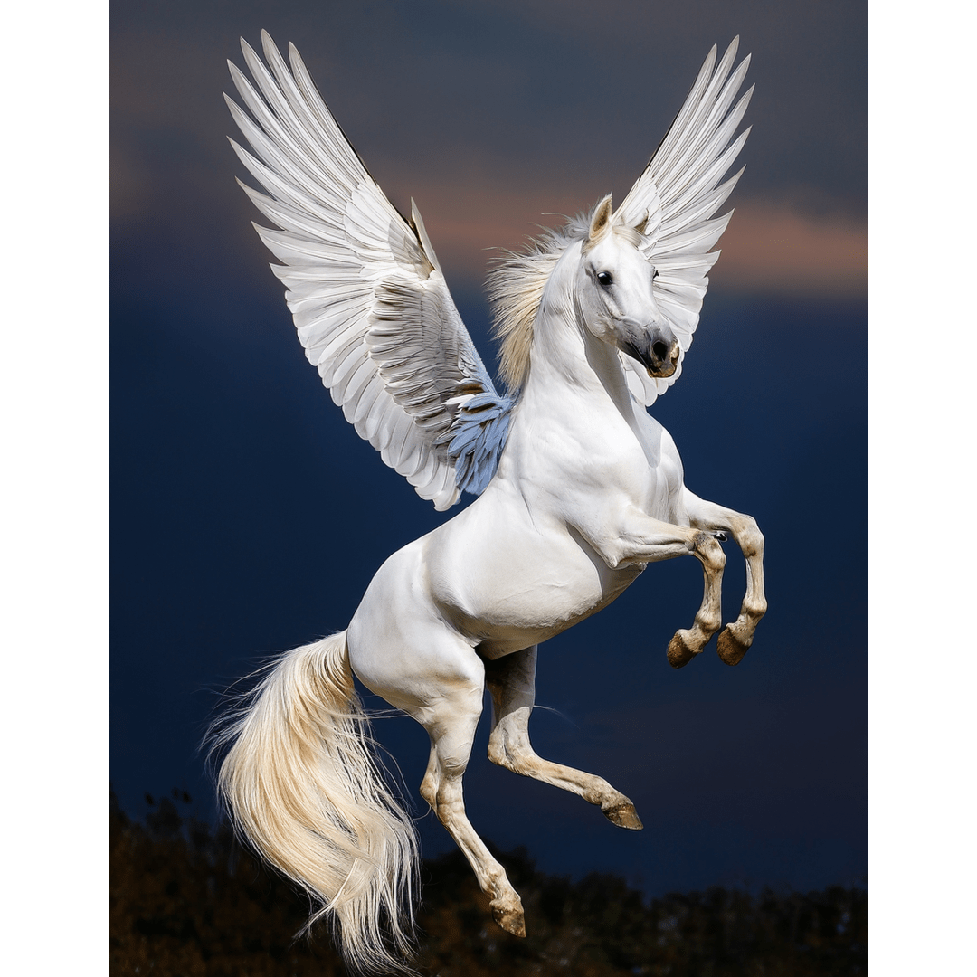 Cadre Décor "Ange-Cheval" : une touche d'élégance céleste. - T-SHIRT DESIGN NOW