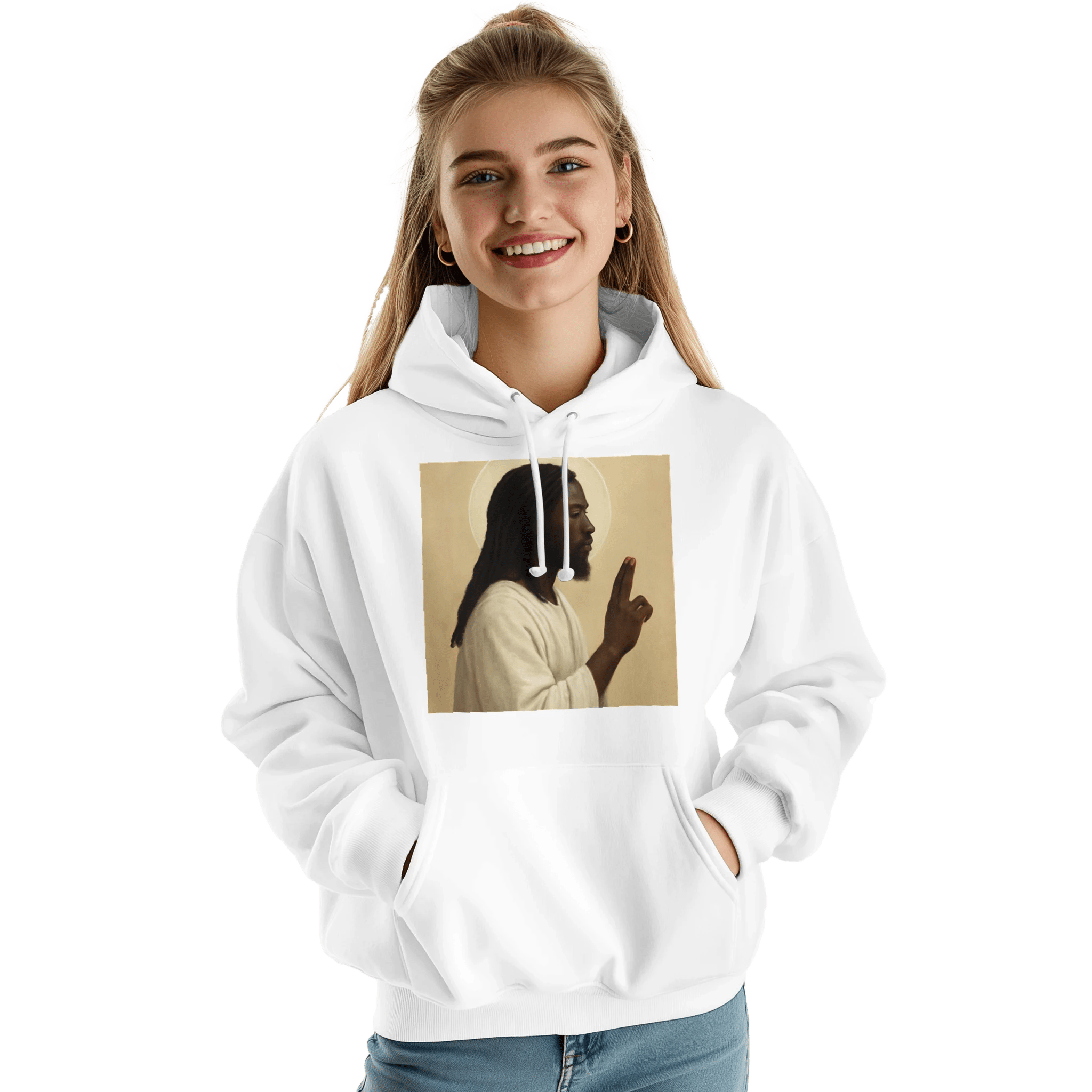 Premium Unisex Pullover Hoodie | JustHoods JH001 Arctic White - T - SHIRT DESIGN NOW
